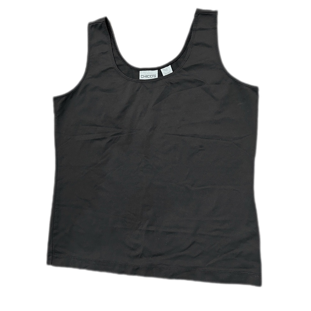 Chico's Brown Scoop Neck Stretch Soft Tank Top Nylon Spandex